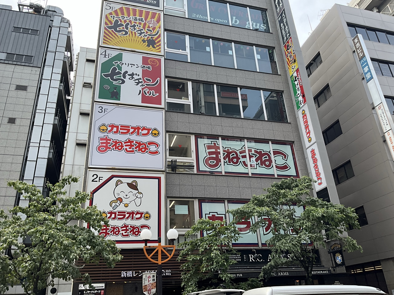 カラオケまねきねこ新橋レンガ通り店外観