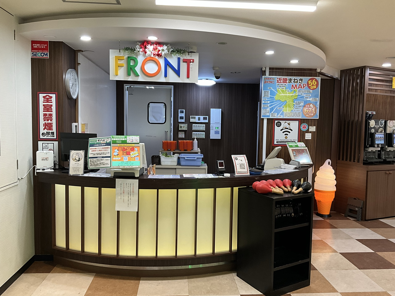 カラオケまねきねこ近鉄八尾駅前店フロント