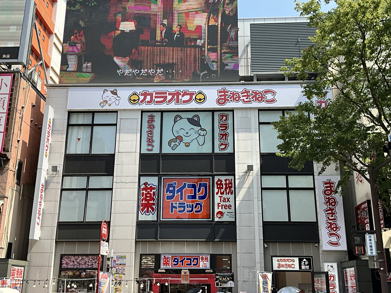 カラオケまねきねこ天神国体道路店外観